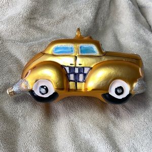 Vintage Unique NWOT Christopher Radko Yellow Cab Ornament